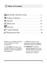 Preview for 2 page of Home Depot HW9315HSMQR Owner'S Manual