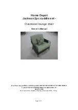 Home Depot Jackson 2pc cuddle set Owner'S Manual предпросмотр