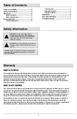 Preview for 2 page of Home Depot LUMINOSA KFR9317A Use And Care Manual