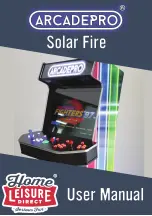 Home Leisure Direct ARCADEPRO Solar Fire User Manual preview