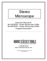 Home Science Tools MI-13STERX Instruction Manual preview