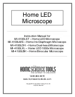 Home Science Tools MI-4100LST Instruction Manual preview