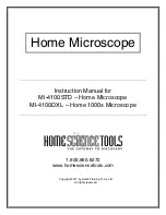 Preview for 1 page of Home Science Tools MI-4100STD Instruction Manual