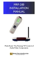 Home Theater Master MRF-200 Installation Manual preview