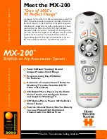 Home Theater Master MX-200 Brochure & Specs preview