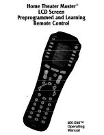 Preview for 1 page of Home Theater Master MX-500 Operating Manual