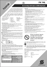 Предварительный просмотр 5 страницы Home FK 14L Instruction Manual