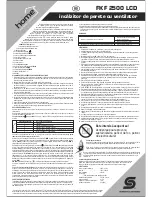 Preview for 6 page of Home FKF 2500 LCD Instruction Manual