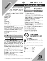 Preview for 7 page of Home FKF 2500 LCD Instruction Manual