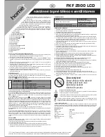 Preview for 9 page of Home FKF 2500 LCD Instruction Manual