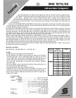 Preview for 3 page of Home MW 1270/22 Instruction Manual