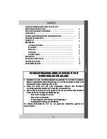 Предварительный просмотр 2 страницы Home MWG3002E Instruction Manual