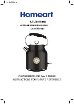 Preview for 1 page of Homeart HKB8G User Manual