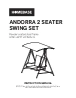 Homebase ANDORRA 2 SEATER SWING SET Instruction Manual предпросмотр