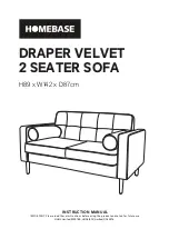 Homebase DRAPER VELVET 2 SEATER SOFA Instruction Manual preview