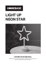 Homebase LIGHT UP NEON STAR Instruction Manual предпросмотр