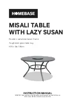 Homebase MISALI TABLE WITH LAZY SUSAN Instruction Manual preview