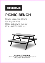 Preview for 1 page of Homebase PICNIC BENCH 580904 Instruction Manual