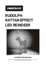 Preview for 1 page of Homebase RUDOLPH RATTAN EFFECT LED REINDEER Instruction Manual