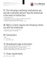 Preview for 6 page of Homebrace MyEcolc Control Operating Manual