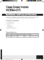 Предварительный просмотр 3 страницы homechoice Casa HCBM-01D Instruction Manual