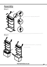 Preview for 4 page of homechoice Ilana hanging laundry shelf Assembly Instruction