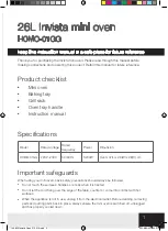 Preview for 3 page of homechoice Invista HCMO-01GG Instruction Manual