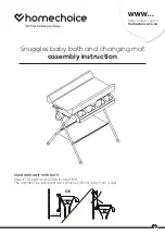 Preview for 1 page of homechoice Snuggles baby bath and changing mat Assembly Instruction