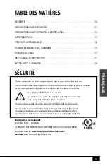 Preview for 12 page of Homecraft CU30SS Instruction Manual