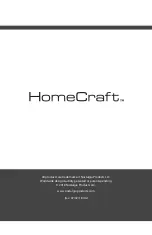 Homecraft GD20C Instructions And Recipes Manual preview