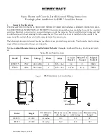 Preview for 1 page of Homecraft HSH 7.5 Installation And Wiring Instructions