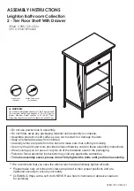 Предварительный просмотр 1 страницы HOMEDEPOT 050276996668 Assembly Instructions Manual