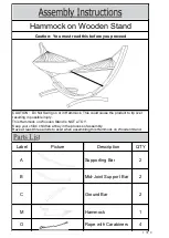 Preview for 1 page of HOMEDEPOT Hammock on Wooden Stand Aassembly Instructions