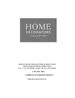 Предварительный просмотр 8 страницы HOMEDEPOT HOME DECORATORS NADIA CAC-20-0037 Assembly Instructions Manual