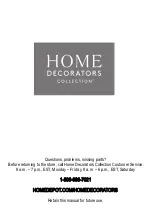 Предварительный просмотр 7 страницы HOMEDEPOT HOME DECORATORS Series Assembly Instruction Manual