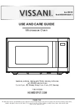 Предварительный просмотр 1 страницы HOMEDEPOT VISSANI VSCMWE11S2SW-10 Use And Care Manual