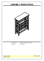 HOMEDEPOT WR-3036X Assembly Instructions предпросмотр