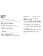 Предварительный просмотр 2 страницы HoMedics AR-NC01 Instruction Manual