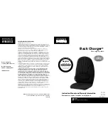 HoMedics Back Charger VC-101 Instruction Manual And  Warranty Information preview