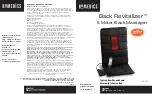 HoMedics Back Revitalizer VC-151 Instruction Manual And  Warranty Information предпросмотр