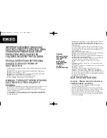 Preview for 2 page of HoMedics BMS-10H Instruction Manual And  Warranty Information