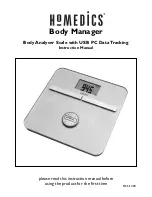 HoMedics Body Manager Instruction Manual preview