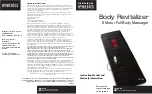 HoMedics Body Revitalizer VM-180 Instruction Manual And  Warranty Information preview