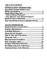 Preview for 3 page of HoMedics BP-A11-02CA Instruction Manual And  Warranty Information