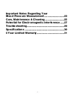 Preview for 4 page of HoMedics BP-A11-02CA Instruction Manual And  Warranty Information