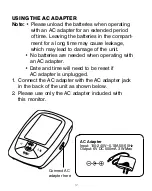 Preview for 14 page of HoMedics BP-A11-02CA Instruction Manual And  Warranty Information