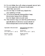 Preview for 28 page of HoMedics BP-A11-02CA Instruction Manual And  Warranty Information