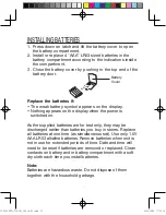 Предварительный просмотр 12 страницы HoMedics BPA-730-CA Instruction Manual And  Warranty Information