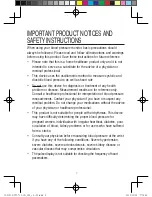 Preview for 4 page of HoMedics BPW-710-CA Instruction Manual And  Warranty Information