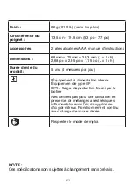 Preview for 63 page of HoMedics BPW-715 Manual